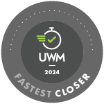 UWM Fastest Closer 2024 badge
