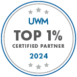 UWM Top 1% Certified Partner 2024 badge