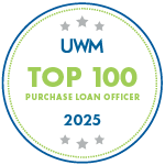 UWM Top 100 Purchase Loan Officer 2025 badge